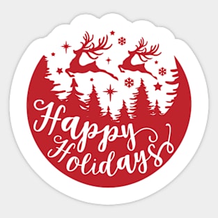 Ornament, Happy Holidays Sticker